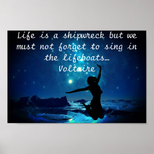 Motivational Poster with Voltaire Quote