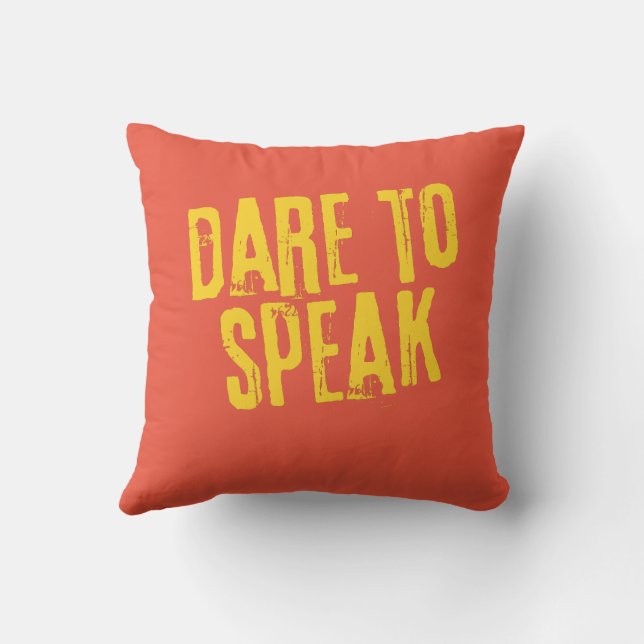 Motivational Print Unleash Your Voice Throw Pillow (Back)
