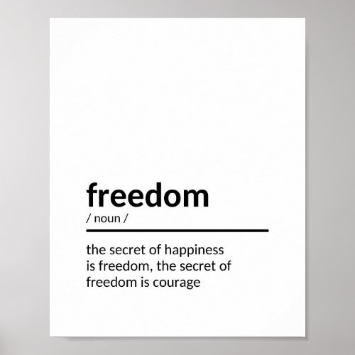 Motivational Quote About Freedom  Poster