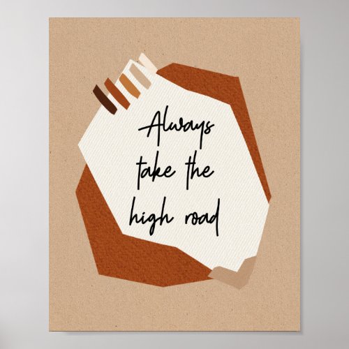 Motivational Quote Abstract Modern Boho Poster