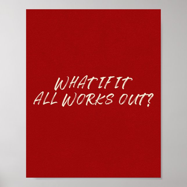 Motivational Quote Aesthetic Affirmation Wall Art (Front)