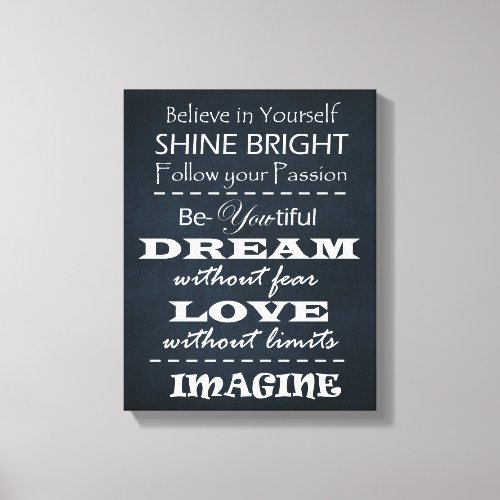 Motivational Quote Affirmations Canvas Print