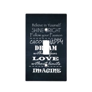 Motivational Quote Affirmations Light Switch Cover