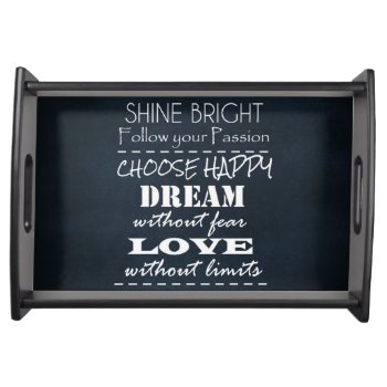 Motivational Quote Affirmations Serving Tray by QuoteLife at Zazzle