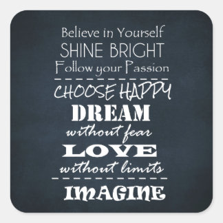 Motivational Quote Affirmations Square Sticker