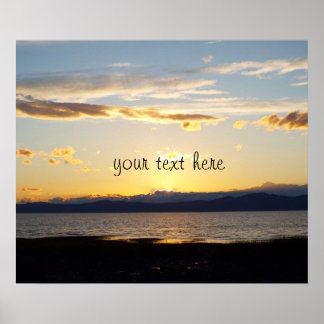 Motivational Quote and Beautiful Sunset Poster