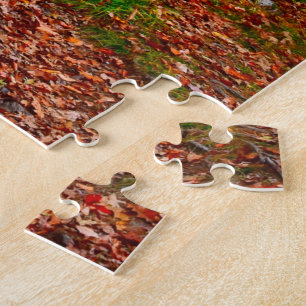 Motivational Quote Autumn Woods New Hampshire  Jigsaw Puzzle