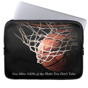 Motivational Quote Basketball Laptop Sleeve