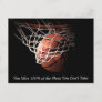 Motivational Quote Basketball Postcard