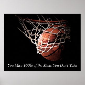 Motivational Quote Basketball Poster