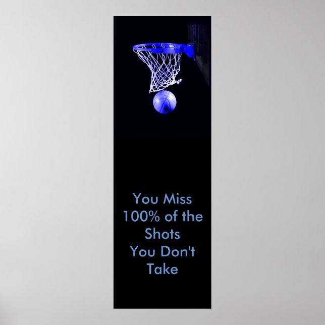 Motivational Quote Basketball Poster (Front)