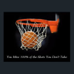 Motivational Quote Basketball Shot Poster Print<br><div class="desc">I Love This Game. Popular Sports - Basketball Game Ball Image.</div>