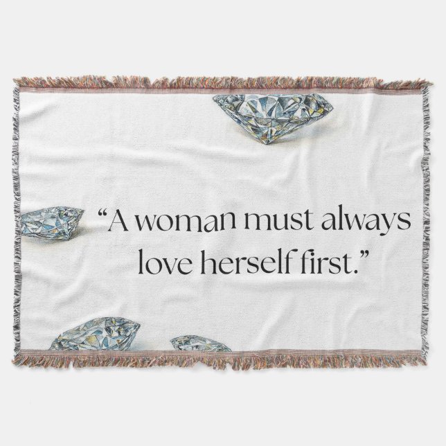 Motivational Quote Blanket  “Love Yourself First”  (Front)