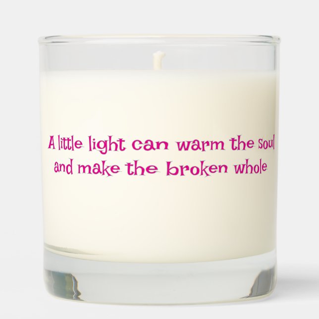 Motivational Quote Candle Gift  (Front)