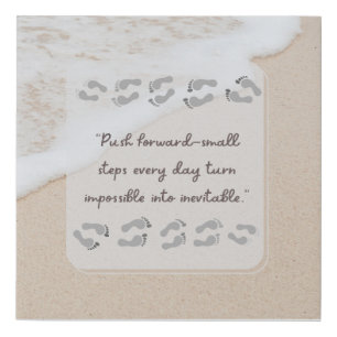Motivational Quote Canvas - beach