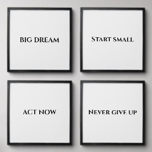  Motivational Quote Canvas Tile 
