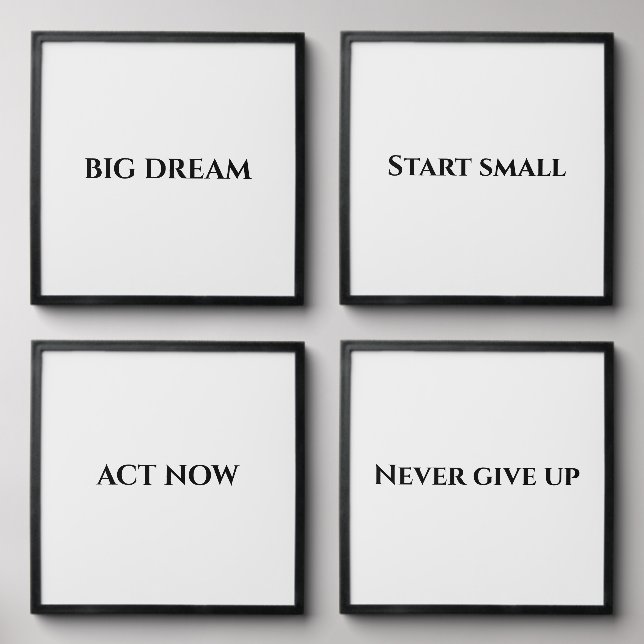  Motivational Quote Canvas Tile  (Front Set)