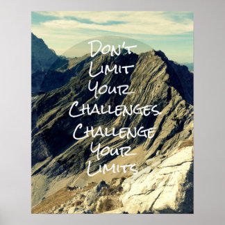 Motivational Quote: Challenge Your Limits Poster