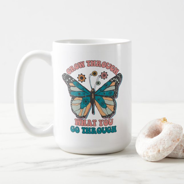 Motivational Quote  Coffee Mug (With Donut)