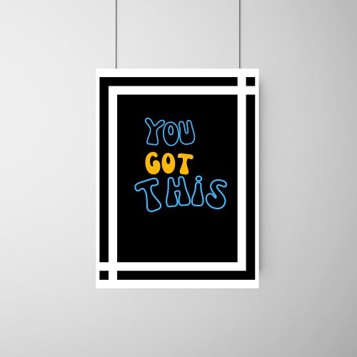 Motivational quote colorful inspirational art poster