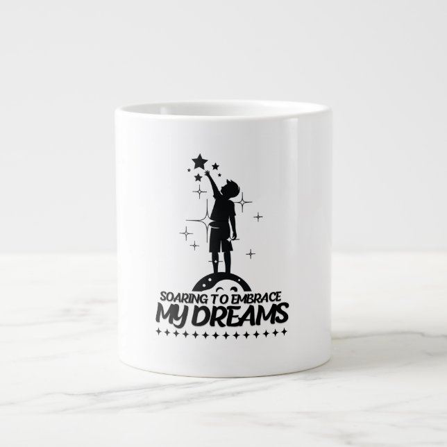 motivational quote design giant coffee mug (Front)