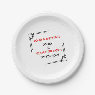 Motivational Quote Design Paper Plates