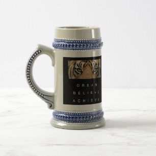 Motivational Quote Dream Believe Achieve Beer Stein