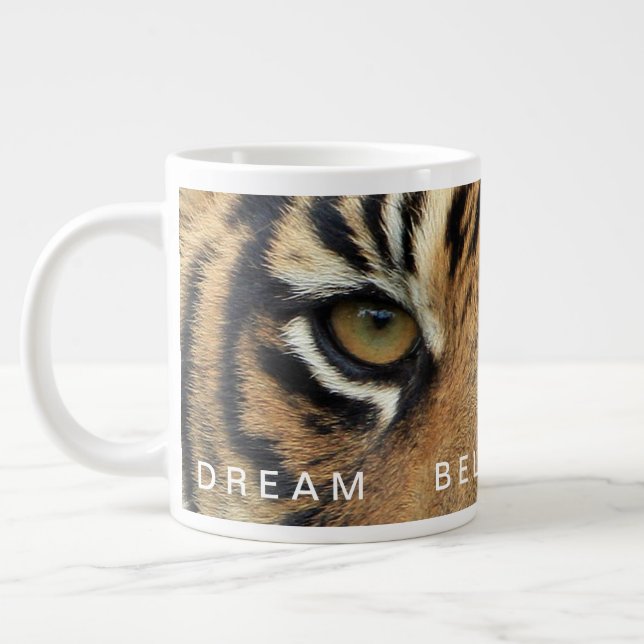 Motivational Quote Dream Believe Achieve Giant Coffee Mug (Left)