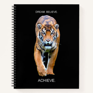 Motivational Quote Dream Believe Achieve Hardcover Notebook