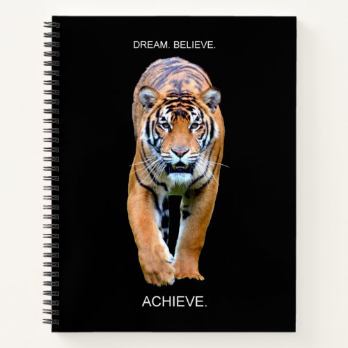 Motivational Quote Dream Believe Achieve Hardcover Notebook