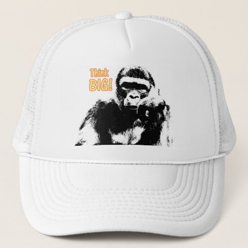 Motivational Quote Elegant Modern Pop Art Gorilla Trucker Hat