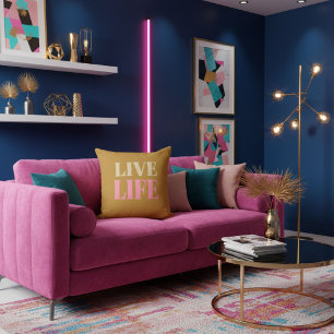 Motivational quote encouraging positivity throw pillow