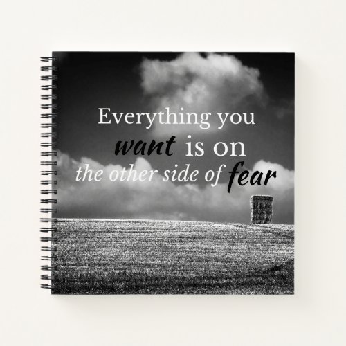 Motivational Quote: Everything you want is on... Notebook