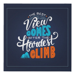 Motivational Quote Faux Wrapped Canvas Print