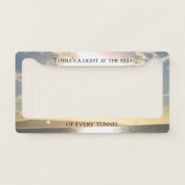 Motivational Quote for Mental Health Ocean Sunset License Plate Frame