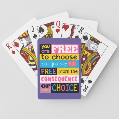 Motivational Quote  Funny  Typography Playing Cards