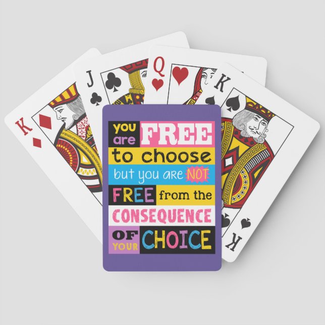Motivational Quote / Funny / Typography Poker Cards (Back)