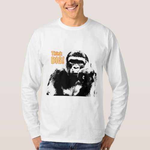 Motivational Quote Gorilla Pop Art Elegant Modern T_Shirt