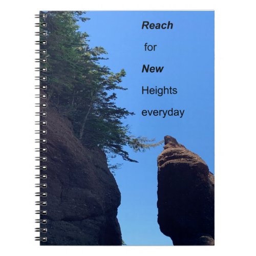 Motivational Quote Hopewell Rocks Notebook