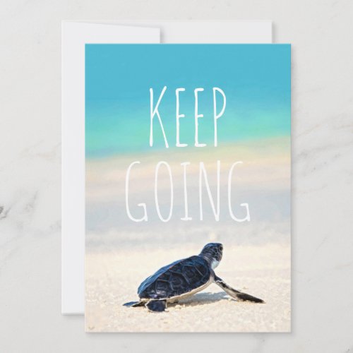 Motivational Quote Keep Going Turtle Beach Card