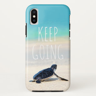 Motivational Quote Keep Going Turtle Beach Case-Ma iPhone X Case