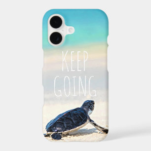 Motivational Quote Keep Going Turtle Beach iPhone 17 Case