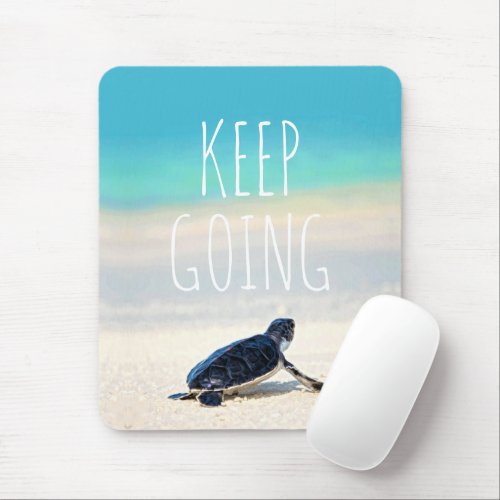 Motivational Quote Keep Going Turtle Beach Mouse Pad