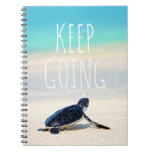 Motivational Quote Keep Going Turtle Beach Notebook at Zazzle