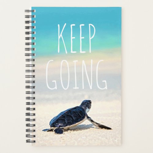 Motivational Quote Keep Going Turtle Beach Planner