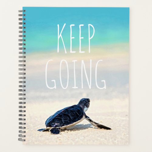 Motivational Quote Keep Going Turtle Beach Planner