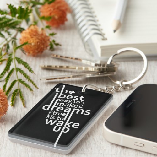 Motivational Quote Keychain