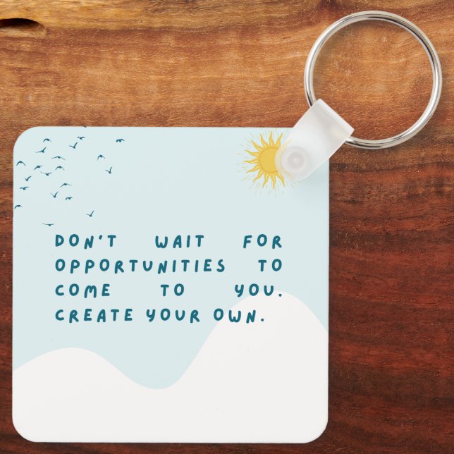 Motivational Quote Keychain (Back)