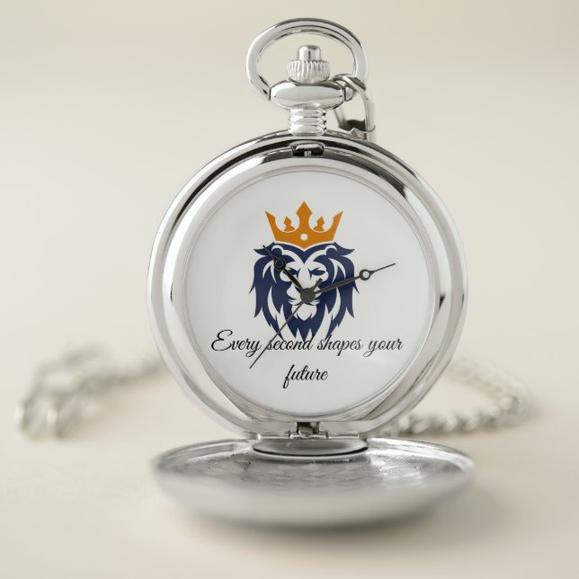 Motivational Quote Keychain Pocket Watch (Inside)