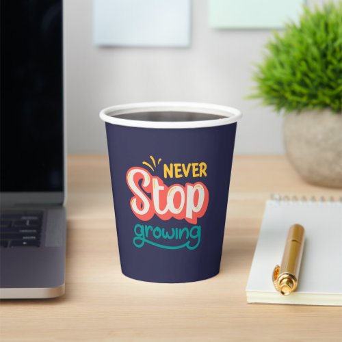 Motivational Quote l Colorful stylish Modern Paper Cups